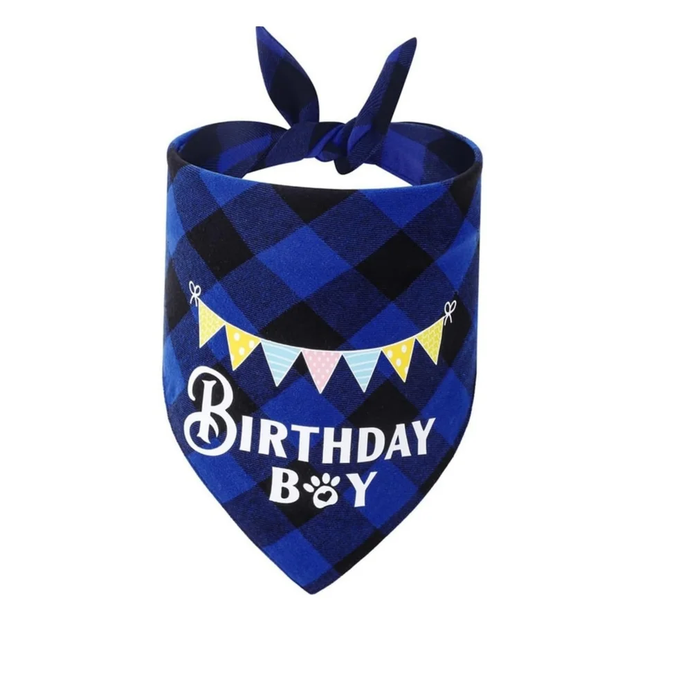 Blue Birthday Boy Dog Bandana. NWT
